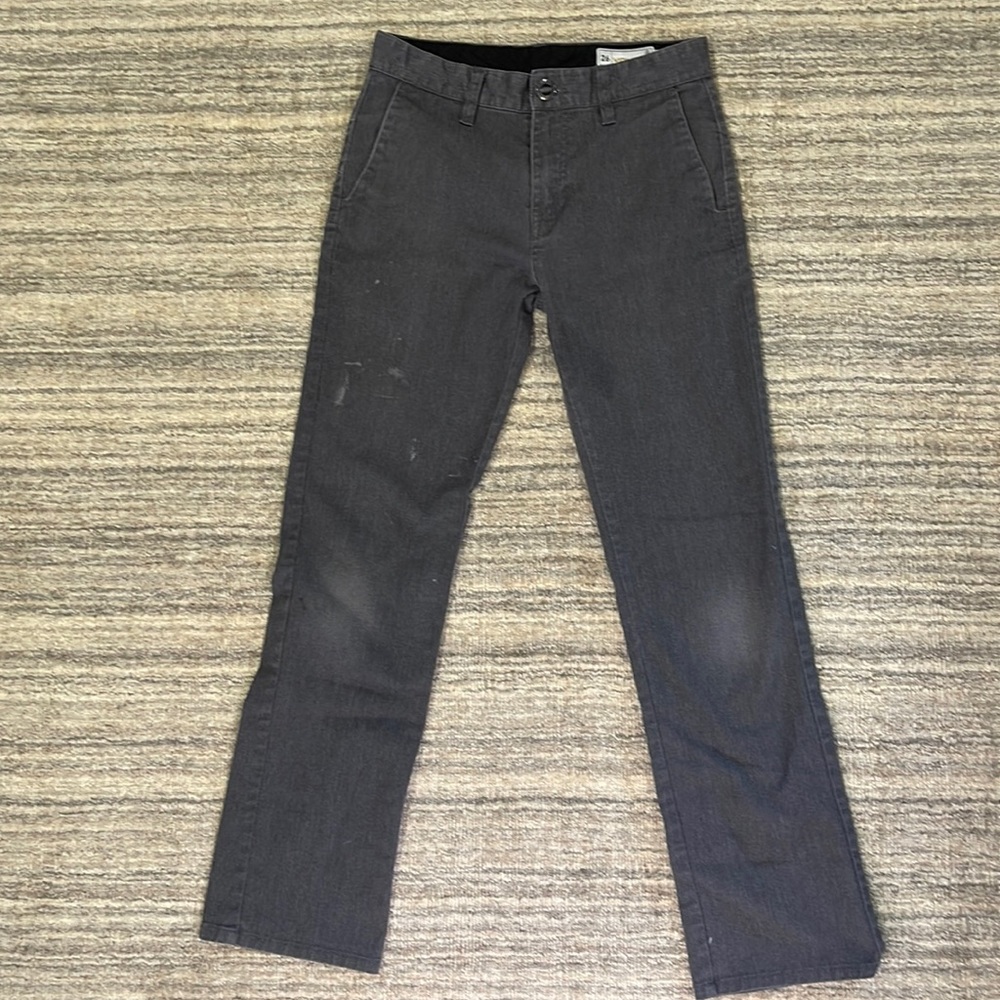 Volcom Broken In Casual Pants Charcoal Boys 26